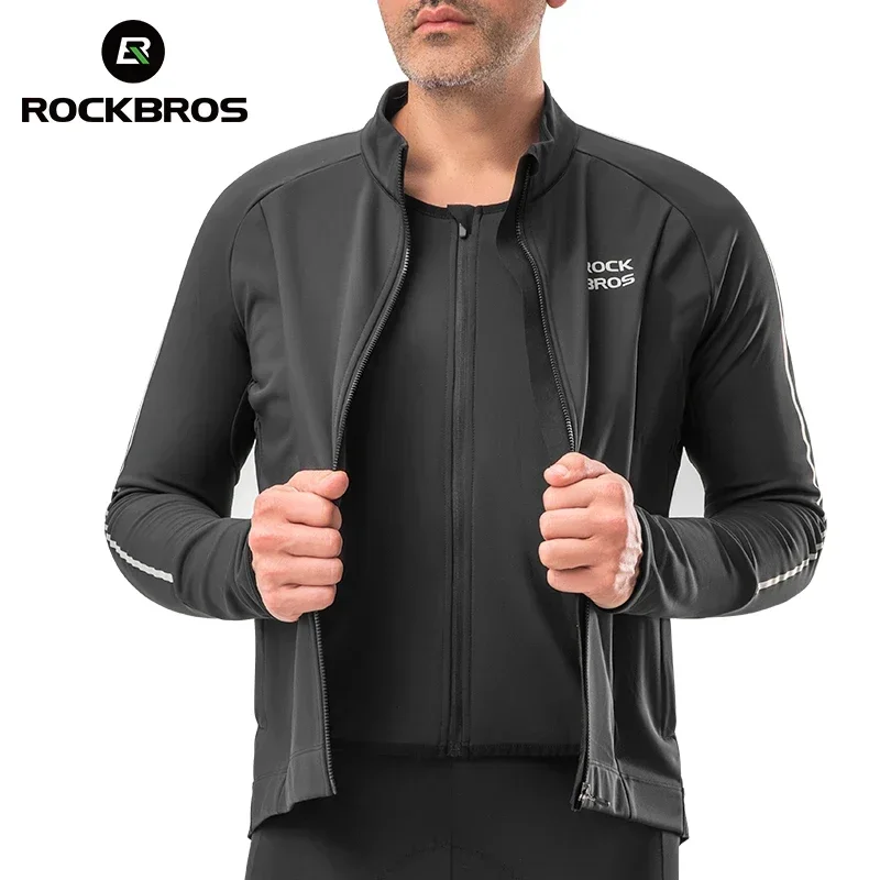 ROCKBROS Fleece Cycling Jersey inverno manica lunga MTB Viking abbigliamento autunno Mountain Road bicicletta Top Jacket abbigliamento antivento