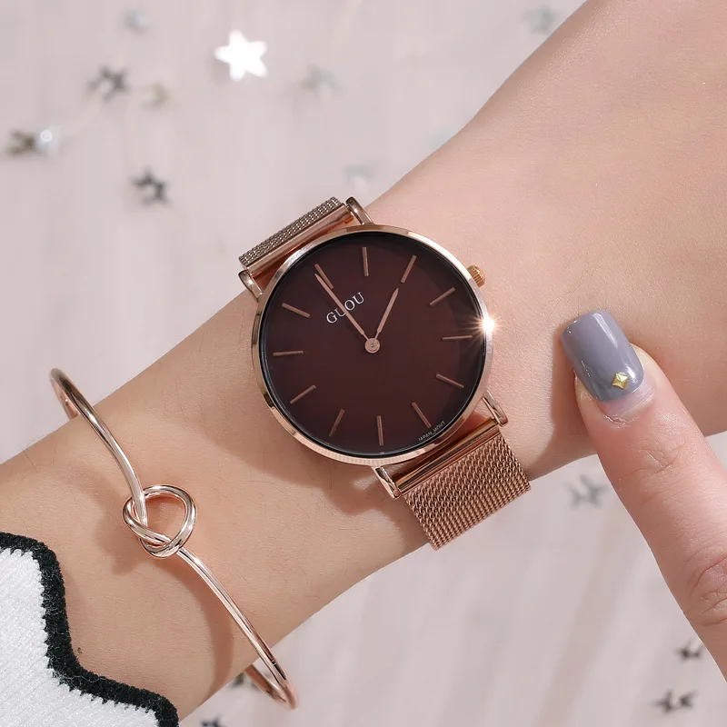 Women'S Watch2026 New CollectionQuartz WatchFashionable And Trendy Casual Student StyleKorean Design With Mesh StrapWomen'S Gift