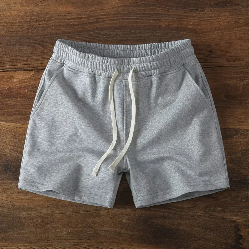 

Men's Summer Cotton Sports Fitness Training Shorts Casual Drawstring Elastic Waist Shorts Pants
