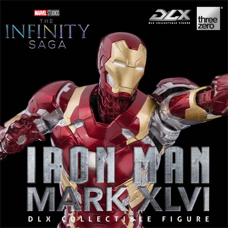 【In Stock】3A Threezero DLX Iron Man Mark 46 Mk46 The Infinity Saga Action Model Collectible Figure Toys