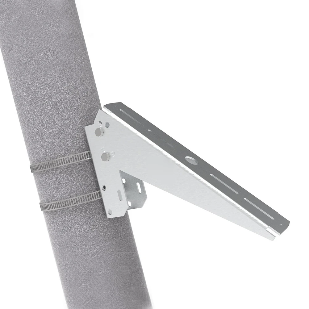 

PV Bracket Aluminum Solar Panel Pole Mount – 30° Angle – DIY Design For Easy Installation – Durable And Portable