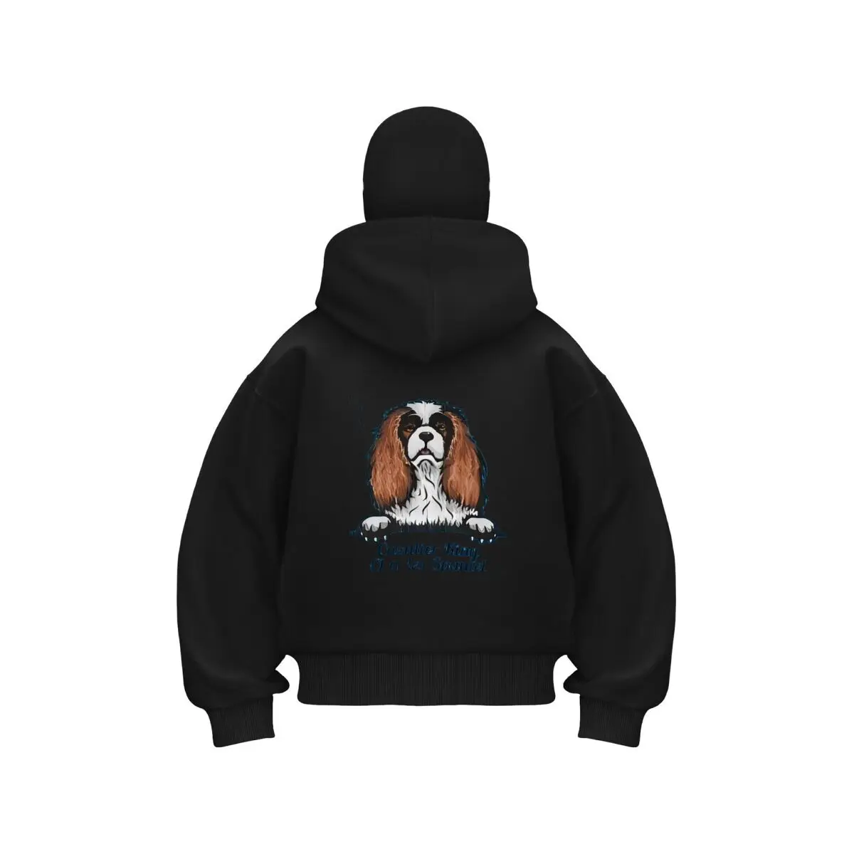 

Кавалер-кинг-чарльз-спаниель, милый портрет домашнего животного, Балаклава, толстовка на молнии, теплая уличная мужская зимняя повседневная толстовка