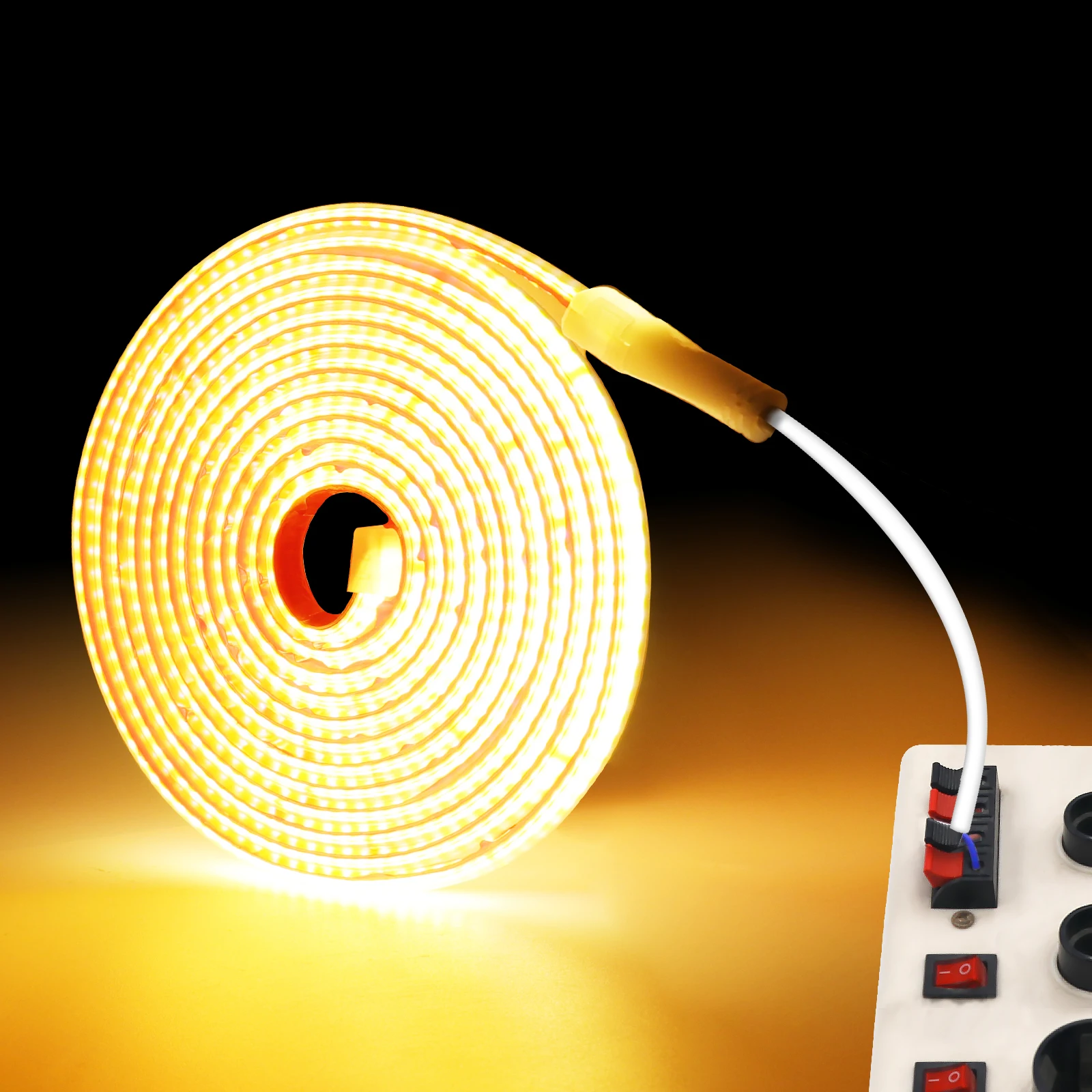 2PIN Wire Connectors 220V LED Strip 1 5 10 50 100 PCS For 10mm COB LED Strip Light SMD2835 20CM 2PIN Wire No Welding Required