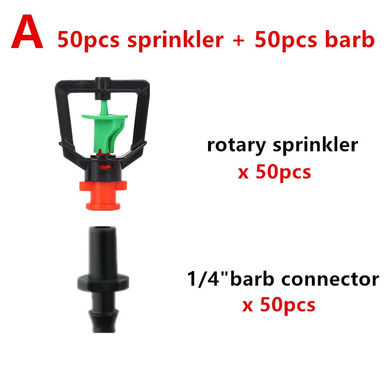 Greenhouse Watering Sprinkler Dripper Drip Irrigation Garden Adjustable Mist Emitters Stake Micro Spray Rotating Nozzle