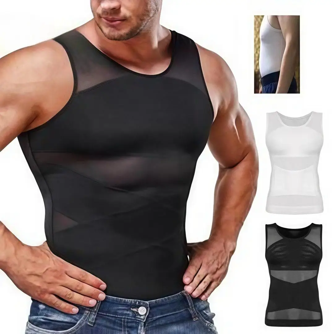 Body Shaper Compression Tops For Men Breathable Tummy Control Underwear Shaper Clothes Suitable for Exercise Tummy Shaper