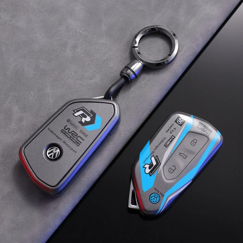 

VW Car leather Key Case Cover For VW Volkswagen Golf 8 Mk8 Koda Octavia 3 Buttons Smart Keyless Control Shell Fob Accessories