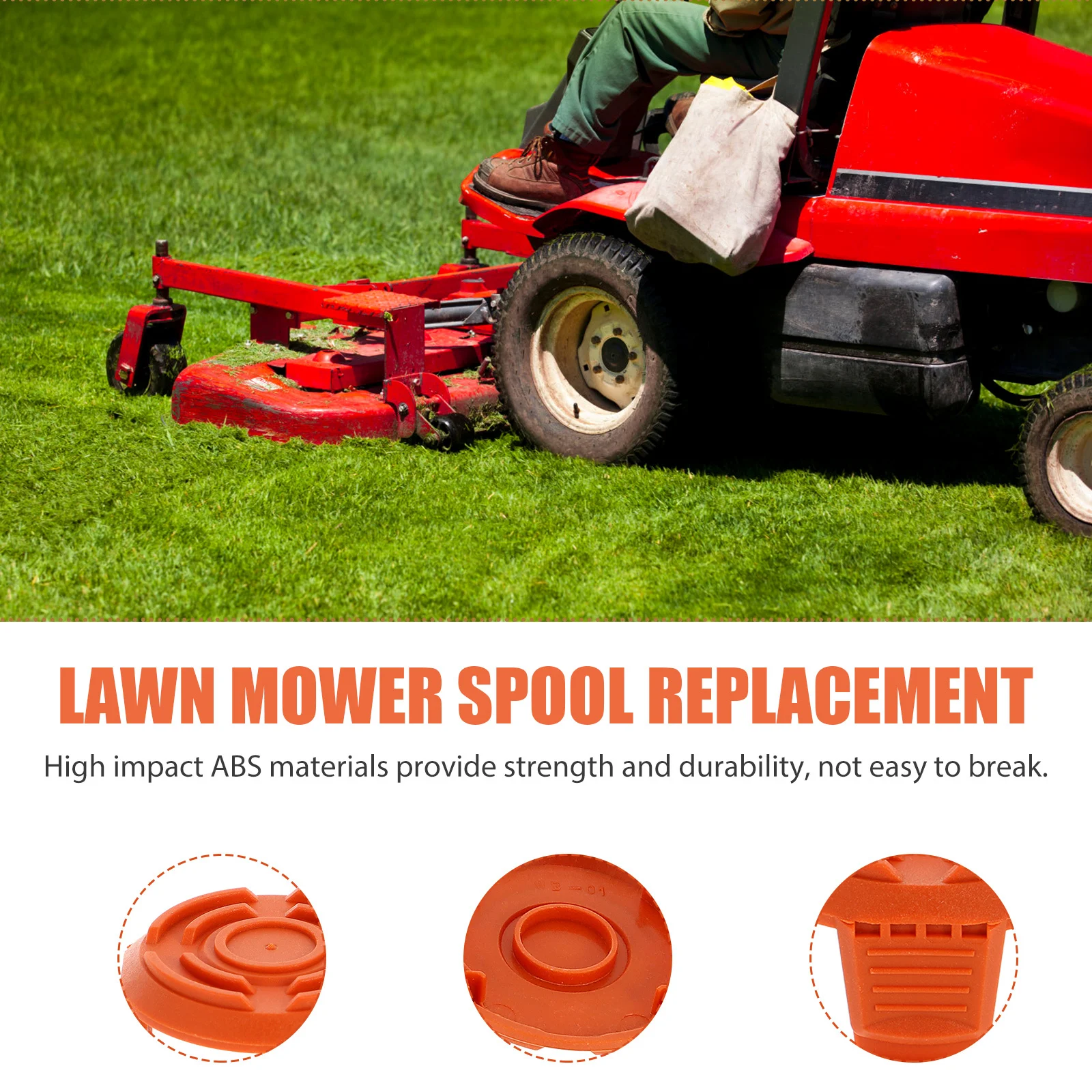 

4pcs Caps Covers Trimmer Replacement Spool Lids High Impact Abs Durable Trimmer Spool Accessories For Lawn Mower Tool Protection