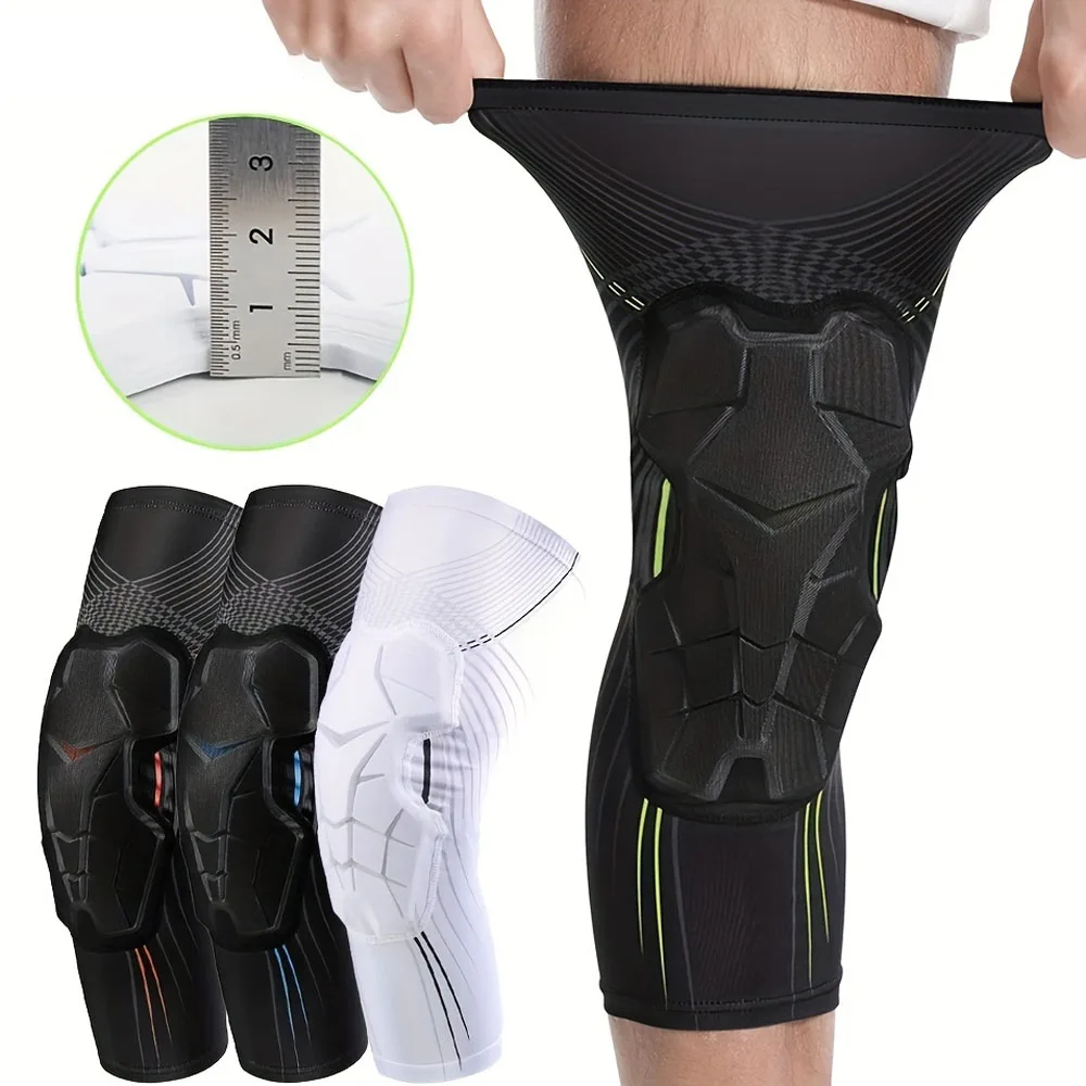 1 Pcs Basketball Sports Impact Knee Pads Cellular Foam Crash Knee Pads Knee Sleeves Outdoor Riding Running Soccer Leg Warmers