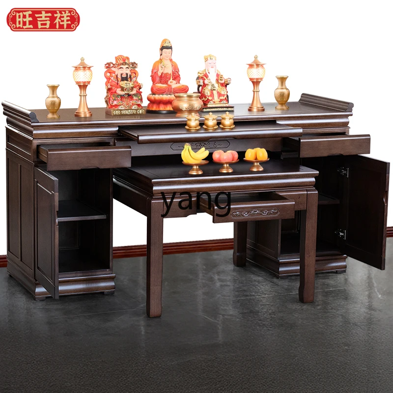 

LZR Solid Wood Buddha Niche Modern Buddha Altar Cabinet Living Room Hall Buddha Altar