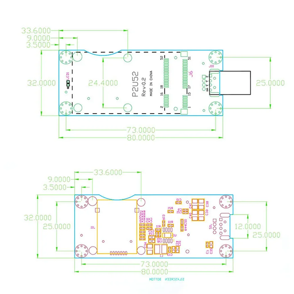 Adaptador Industrial Mini PCIe a USB 4G LTE con ranura para tarjeta SIM conector USB 2,0 de 4 pines PH2.0 para módulo inalámbrico WWAN/LTE 3G/4G