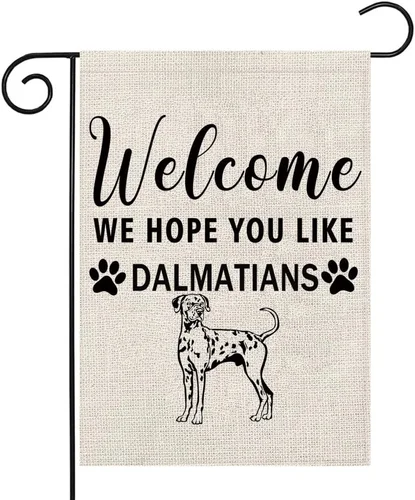 Dalmatian Garden Flag Welcome We Hope You like Dalmatian Garden Flag Dalmatian D XXM