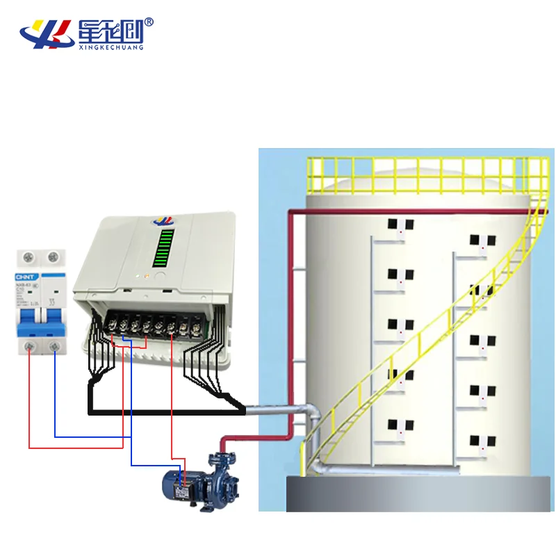 CY10 Multi-points Real-time Display Water Liquid Level Detection Controller with 3m Cables,AC110v-220V