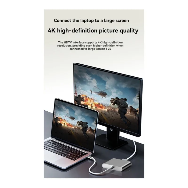 Exquisite-USB C Hub To 4K -Compatible USB 3.0 Type C PD Charging Dock Multi-Function Support