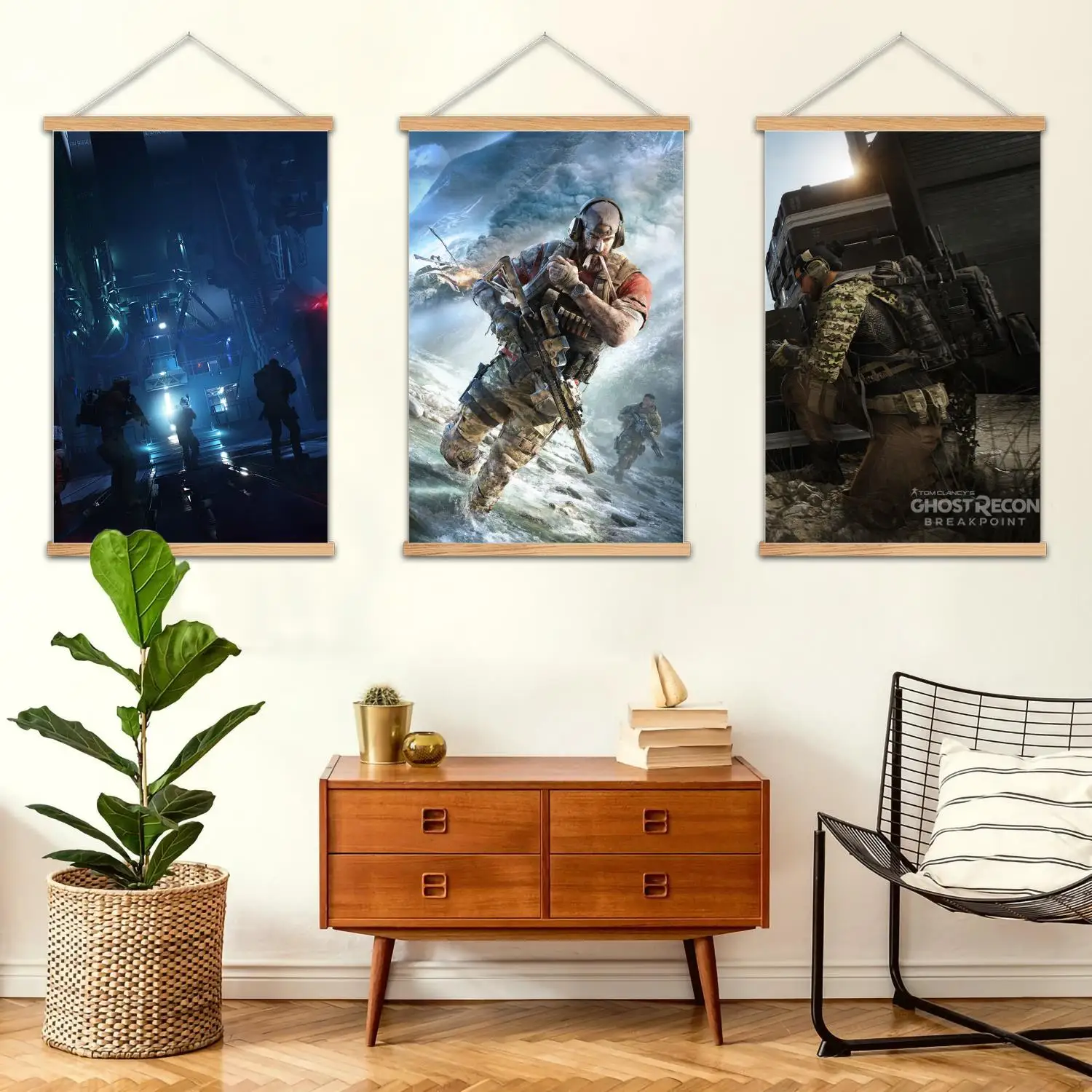 GHOST RECON BREAKPOINT Framed Wall Painting Canvas Art Poster and Wall Art,  Modern Family Bedroom Decor,Decorative painting
