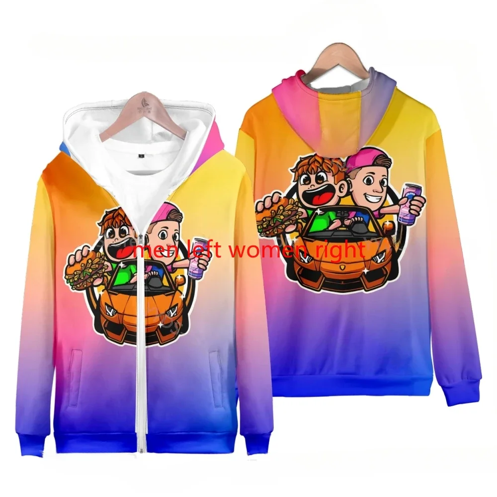 Burgerpommes Icrimax Kids Zipper Hoodie Cartoon Print Autumn/Winter Long-sleeved Hooded Sweatshirt Casual Top for Boys and Girls