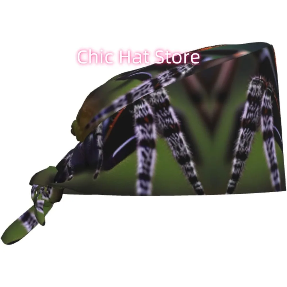 bone-de-trabalho-de-limpeza-floresta-tropical-aranhas-estampa-chapeu-de-chef-para-mulheres-e-homens-ajustavel-respiravel-preto