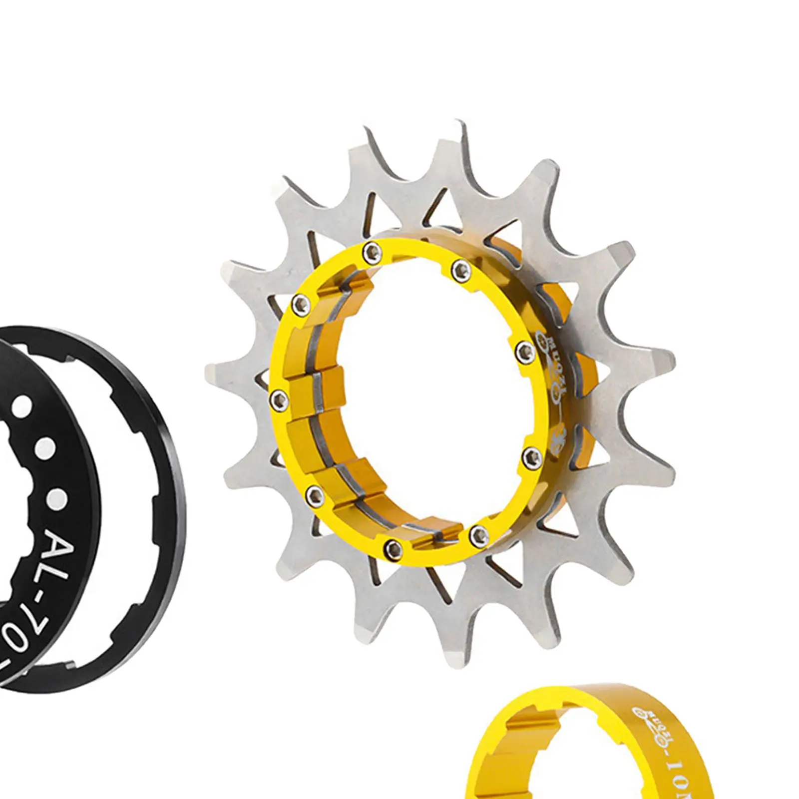 Juego de piñón de rueda libre para bicicleta, casete de acero de alta resistencia, rueda libre de 15 dientes