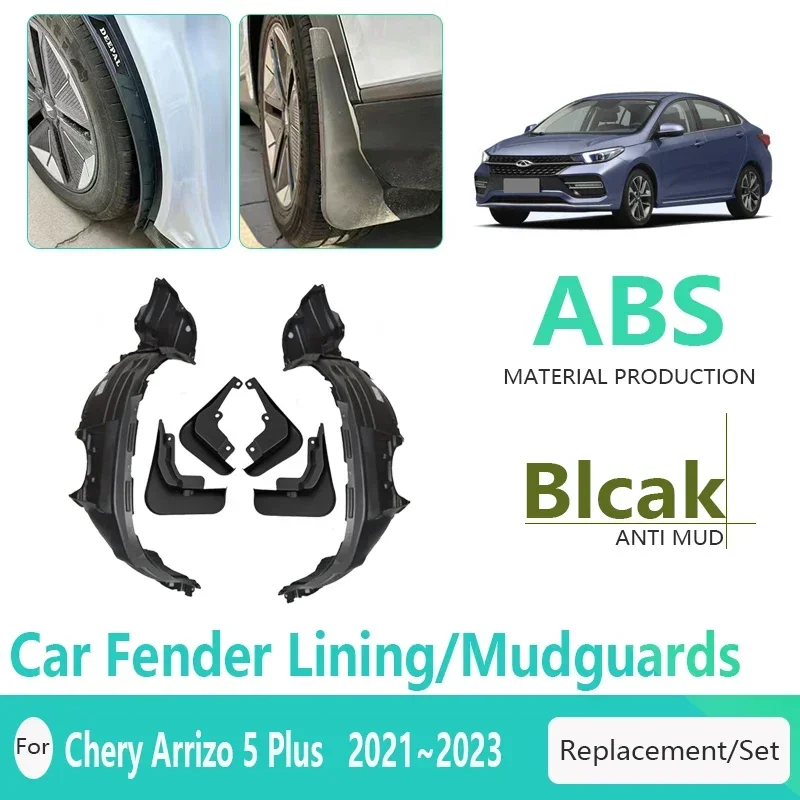 

Car Mud Guards For Chery Arrizo 5 Plus 6 Pro Omoda S5 2021~2023 Antifreeze Mudguards Mudflap Black Front Fender Auto Accessories