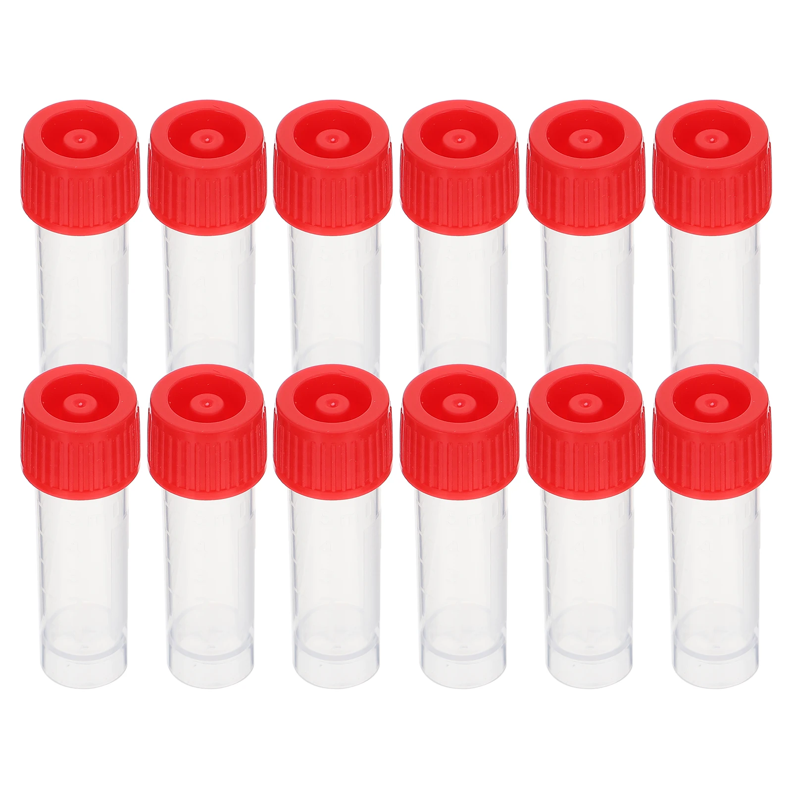 20Pcs Sampling Tubes Safe Durable Disposable Transparent Hospital Test Tubes Leakproof Specimen Container