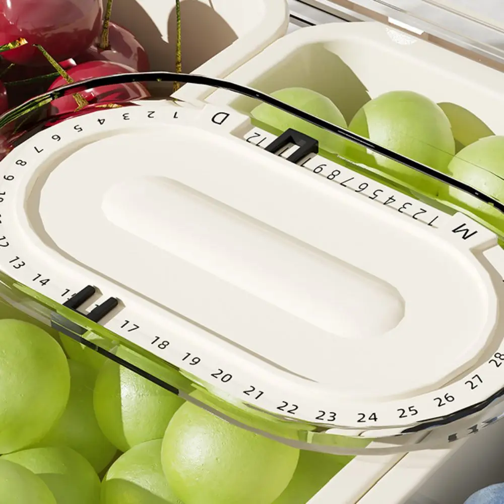 

Multifunction 5 Grid Fresh Iced Box Transparent Detachable Fridge Fruit Box with Lid Double Layered Refrigerator Storage Box