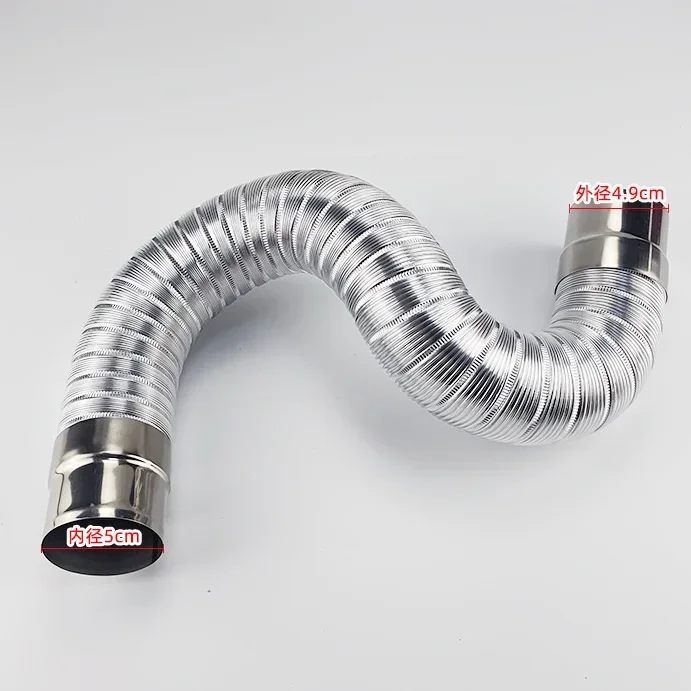 1m/1.5m de comprimento duto ventilação fumaça tubo de escape de vapor de ar quente vários flexíveis 5cm-9cm de diâmetro acessórios de tubulação flexível de exaustão