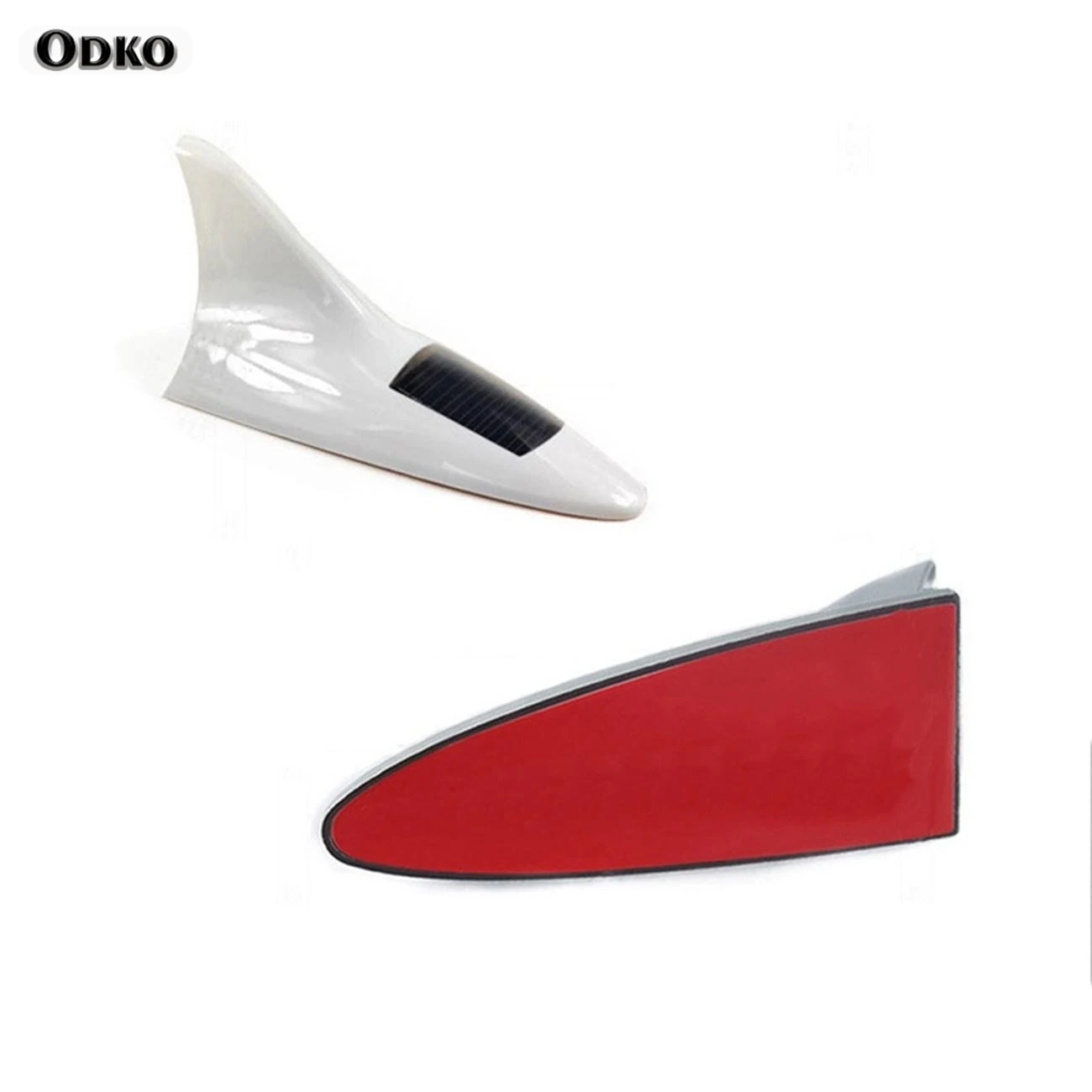 Universal Auto Car Led Warning Lamp Solar Powered Shark Fin Antenna Decorative Warning Signal Tail Light