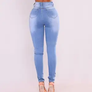 Elegante schwarze Baumwolljeans, schlampige Hosen, hohe Taille, Elastizität, europäischer und amerikanischer Stil 10 Elastan -Hosen für Frauen der Frauen - №4