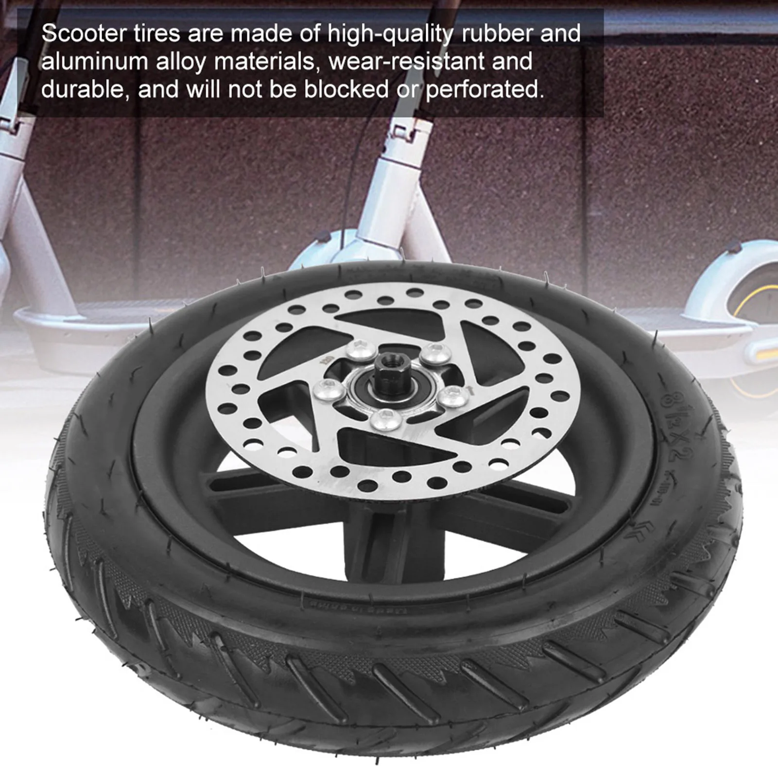 Inflatable Rear Wheel and 120 Disc Brake Accessory for XIAOMI PRO Electric Scooter