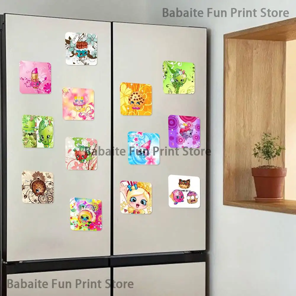S-Shopkins Magnetic Refrigerator Magnets Personality Decorations Creative Gifts 55mm