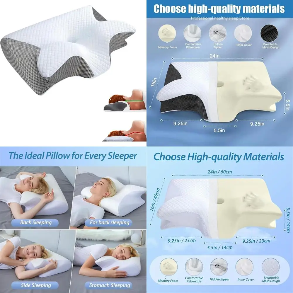 

Luxury NeckHaven Pillows for Hospitality, Ergonomic Side Sleeper Pillows by Til Dreams Collection