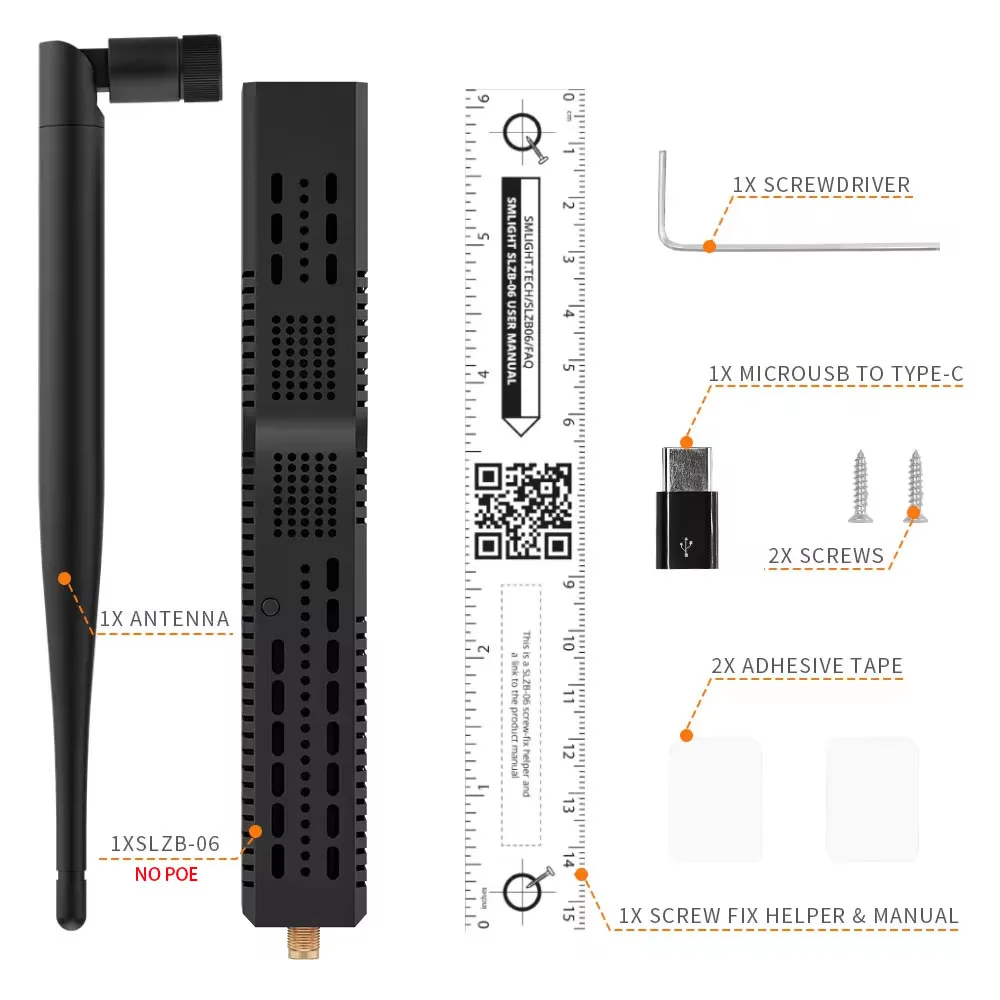 Usb, En Wifi Adapter Zonder Poe Support., Smlicht SLZB-06-A Zigbee 3.0 Naar Ethernet, Werkt Met Zigbee2mqtt, Thuisassistent, Zha