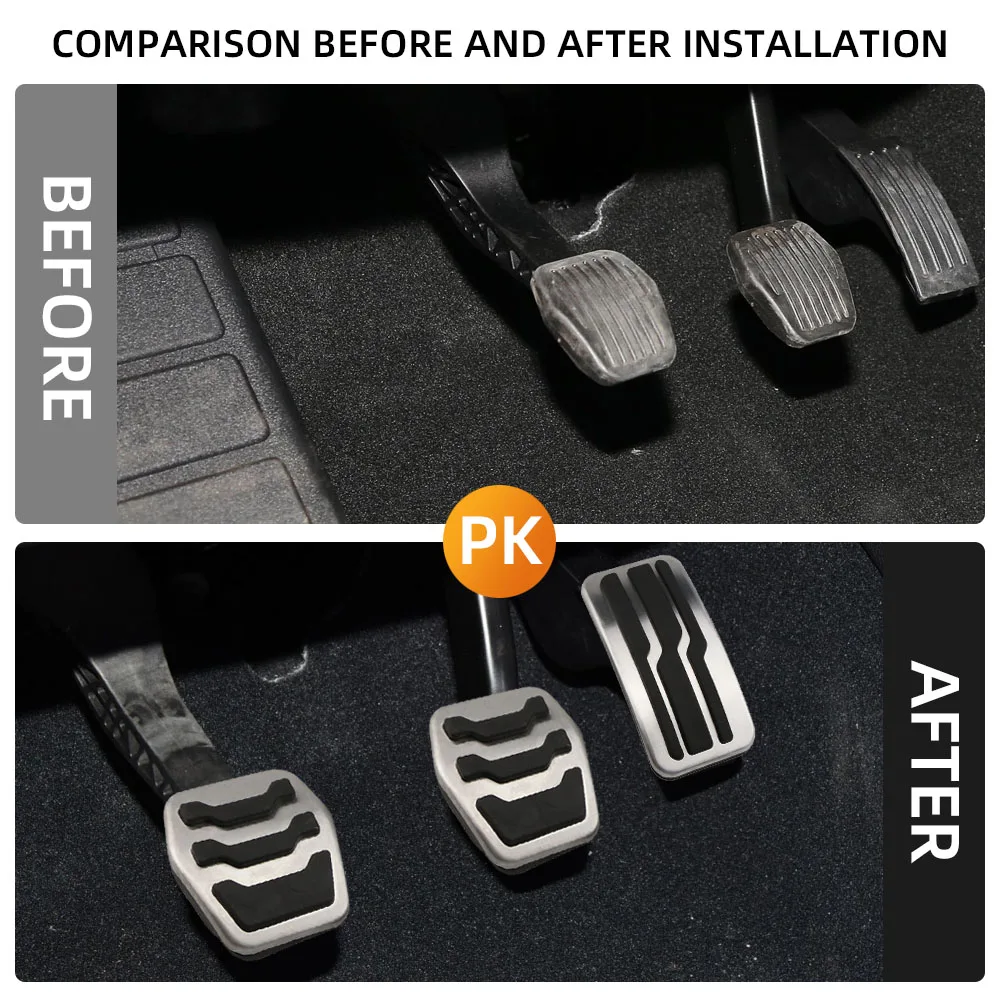 For Ford Kuga Escape 2013 2014 2015 2016 2017 2018 2019 Gas Brake Pedal Cover Accelerator Pedals Pad Protector Accessories