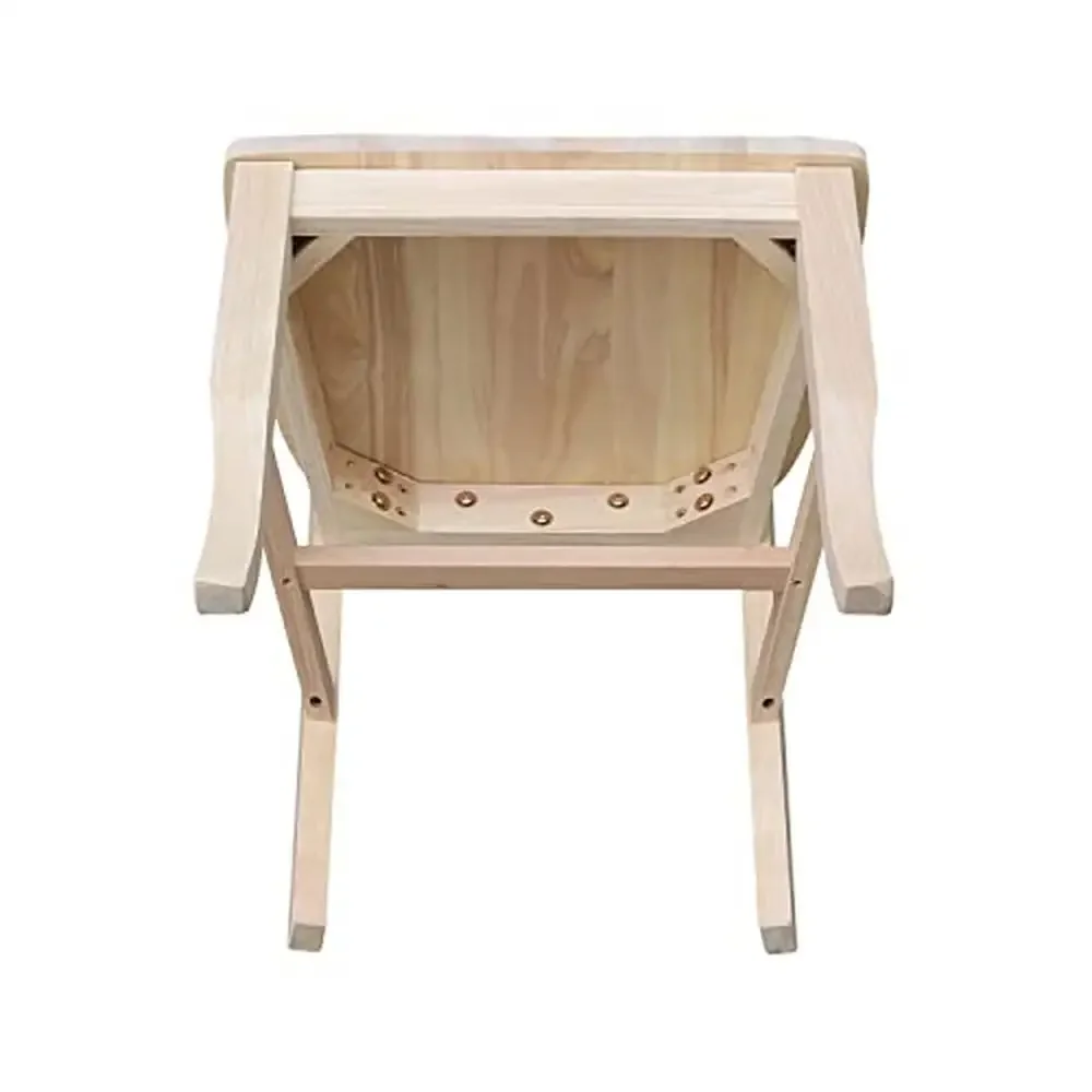 كراسي طعام مزدوجة ذات ظهر X من الخشب الصلب تتطلب مجموعة مكونة من قطعتين بلمسة نهائية غير مكتملة 19.9 بوصة عرض × 22 بوصة عمق × 41.3 بوصة ارتفاع هيكل باراود #3