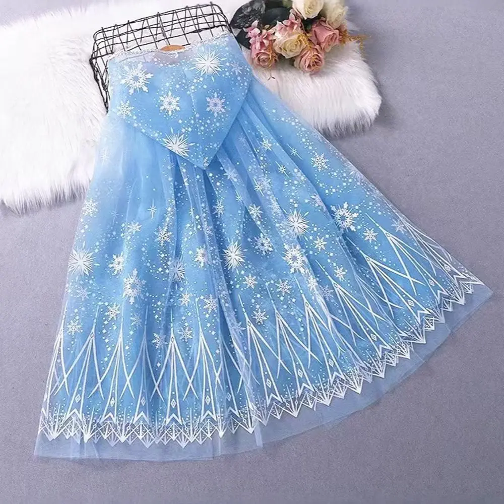 Neue Pailletten Mädchen Prinzessin Cape Mesh Nette Kinder Kostüm Mantel Süße Cosplay Elegante Kleid Cape Leistung Zubehör