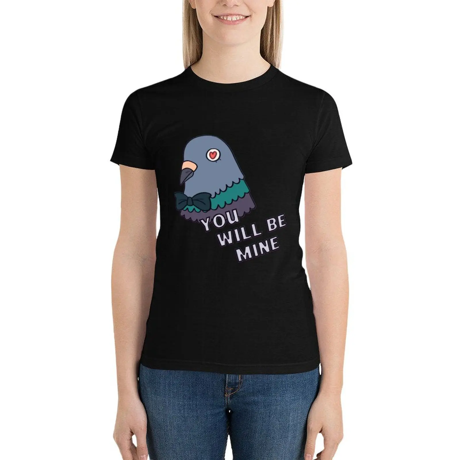 

perry the pigeon T-Shirt tops vintage clothes graphics t shirt for Women