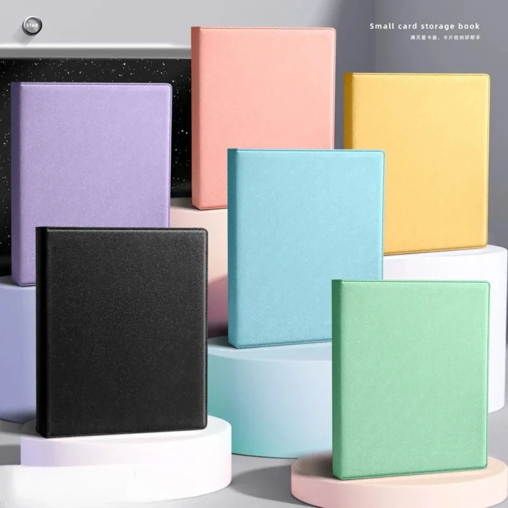 SINGBA A4 3X3 9Grid D Ring Binder PU Leather Kpop Photocard Holder 3 Inch Photo Card Album Idol Photos Collect Book