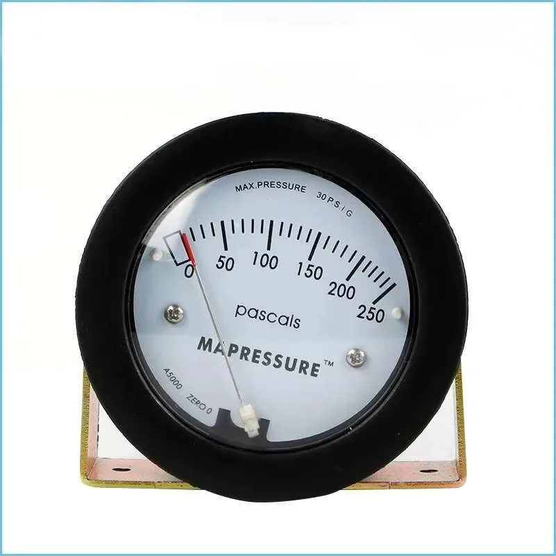 TE5000 Mini Differential Pressure Gauge 0-500Pa 0-5kPa 53mm Dial Low Pressure Meter for HVAC Air Clean Room Use