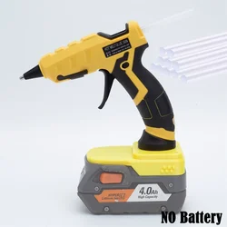 Cordless Electric Hot Melt Glue Gun for Ridgid AEG 18V Lithium Battery w/10pcs Glue Stick Hot Melt Welding Home Crafts DIY