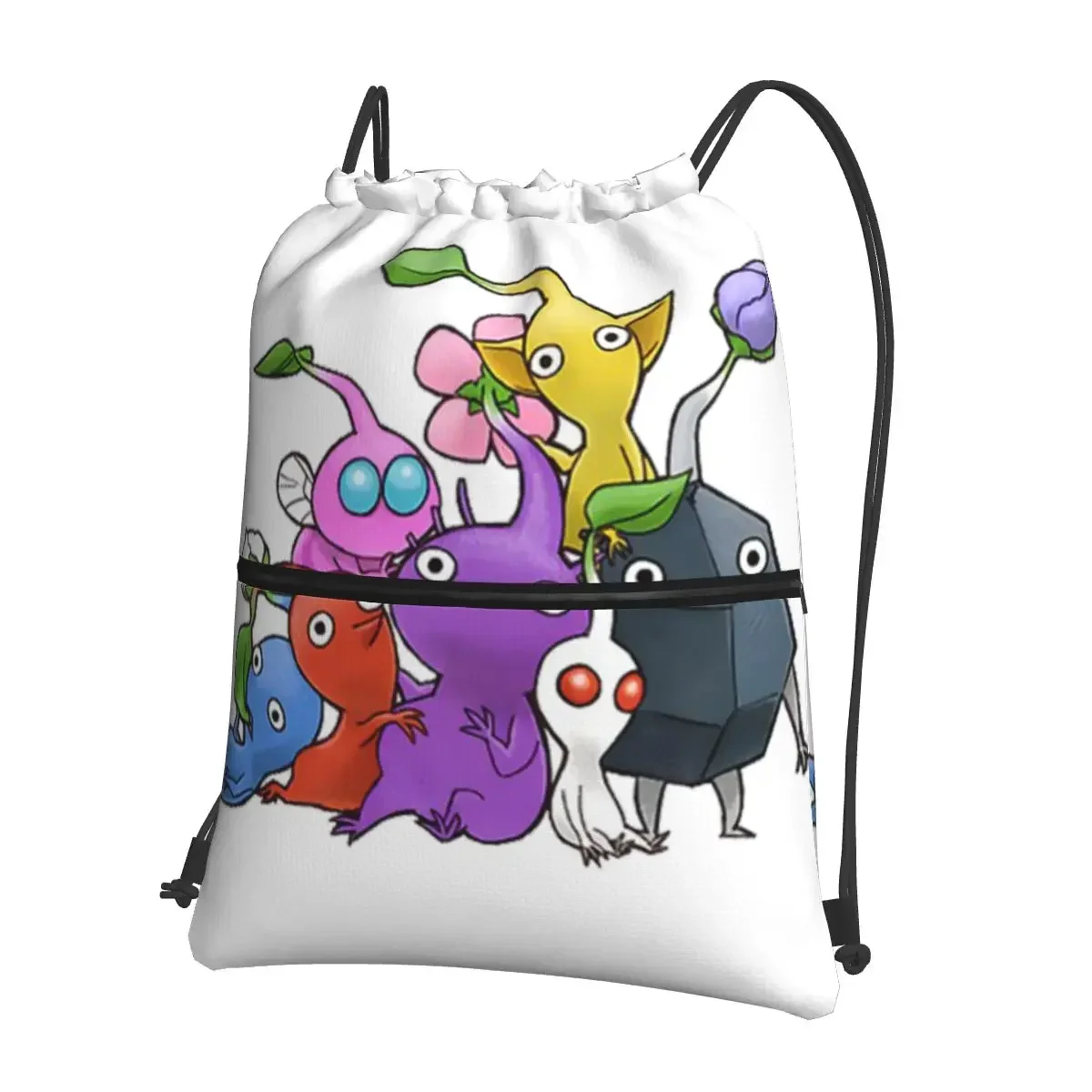 170 Pikmin Ideas Game Art Portable Backpacks Drawstring Bag Casual Drawstring Bundle Pocket Sundries Bags For School Students