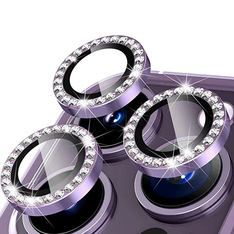 Luxury Bling Diamond Metal Glass Camera Lens Protector