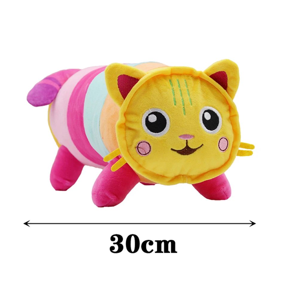 Disponibile Gabby Dollhouse Peluche Mercat Cartoon Animali di peluche Gatto sorridente Auto Gatto Abbraccio Gaby Ragazza Bambole Regali di compleanno per bambini