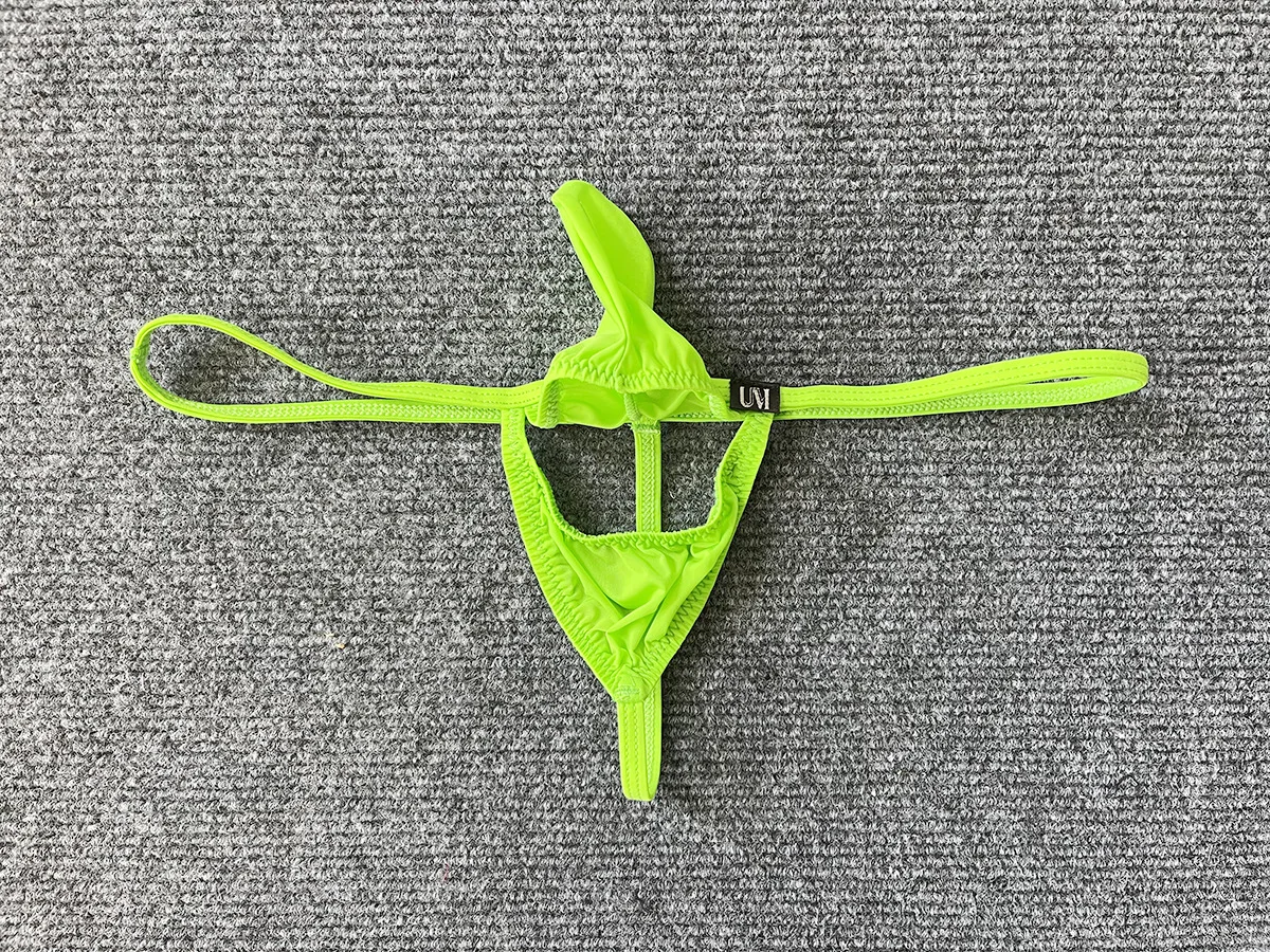 Celana Dalam Pria Model Thong Pinggang Rendah Bahan Sutra Es Desain Terbuka Bernapas Seksi Tipis Produk Terbaru