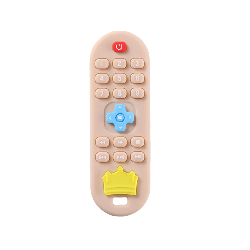 Silicone Remote Control Toy Teether para bebê, Anti Hand Eating, Teething Stick, Cartoon Toys for Children