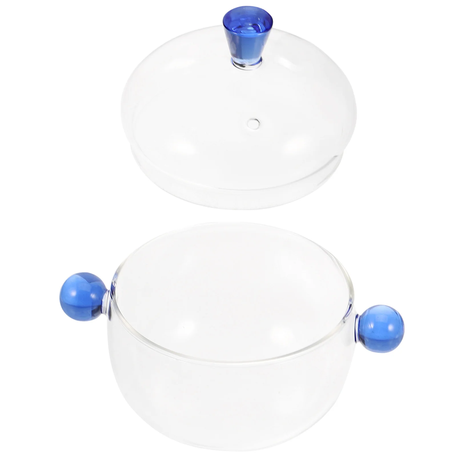 

Saucepan with Cover Pots Glass Steam Soup Cooking Cookware Transparent Simmering
