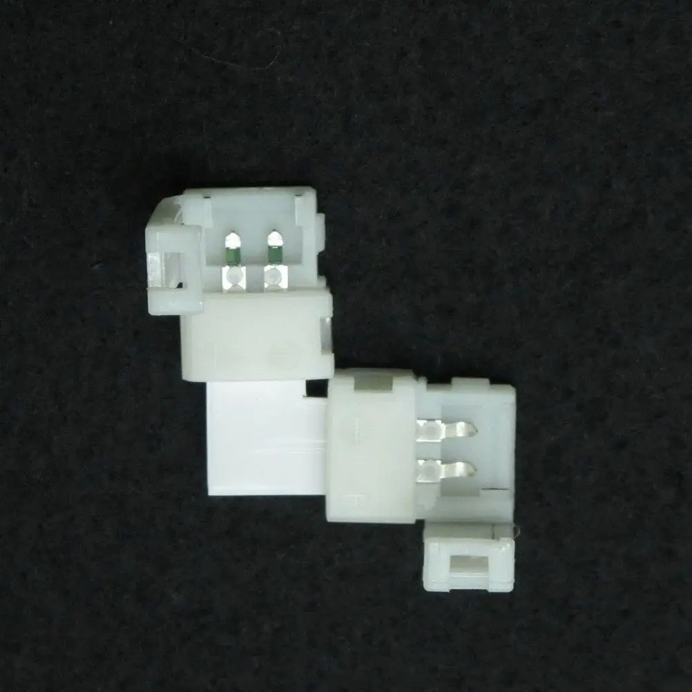 5Pcs 3528 8Mm L Shape PVC LED Strip Connector Adapter Solderless Easy Install for Single Color Non Waterproof LED Light Strip