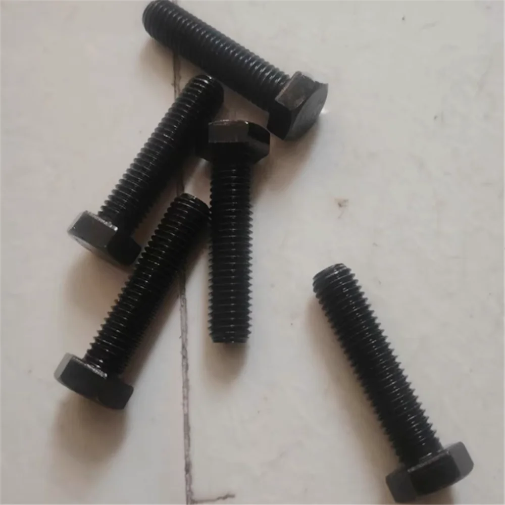 Высокопрочная сталь 12,9 класса DIN933, длина 8 ~ 180 мм M5 M6 M8 M10, черные винты с шестигранной головкой и внешней шестигранной головкой