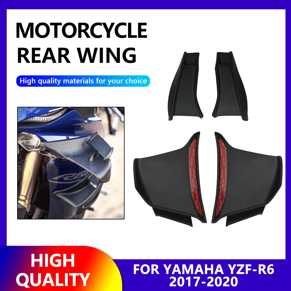 

Motorcycle Fairing Fixed Wing Wind for YAMAHA YZFR6 YZF-R6 R6 2017 2018 2019 2020 Fashion Aerodynamic Winglet Windshield Spoiler