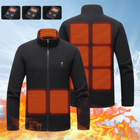 9 Heated Area Intelligent Heating Coat USB Charging Heating Jacket 3 Gear Temperature Heated Insulated Jackets for Hiking Skiing