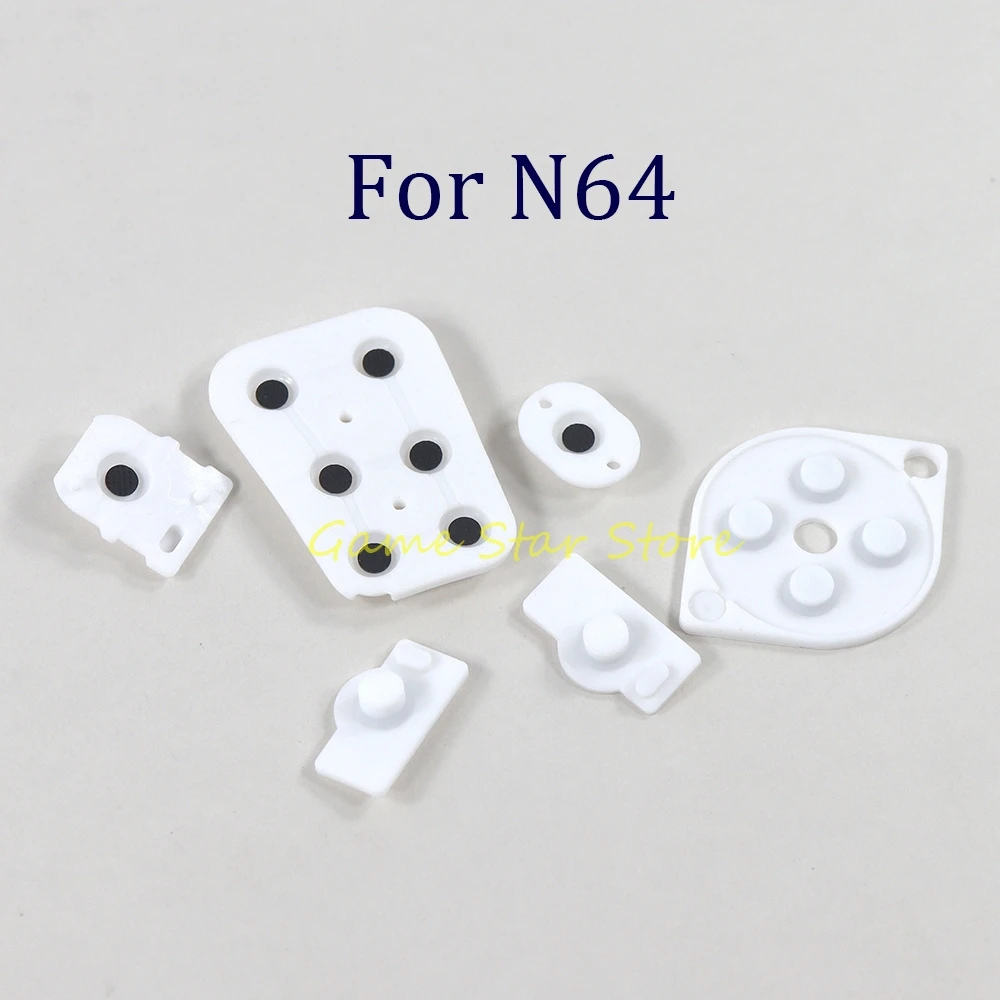 1set Replacement Silicone Rubber Pad Buttons for Nintendo N64 Controller Joy Pad Conductive Button