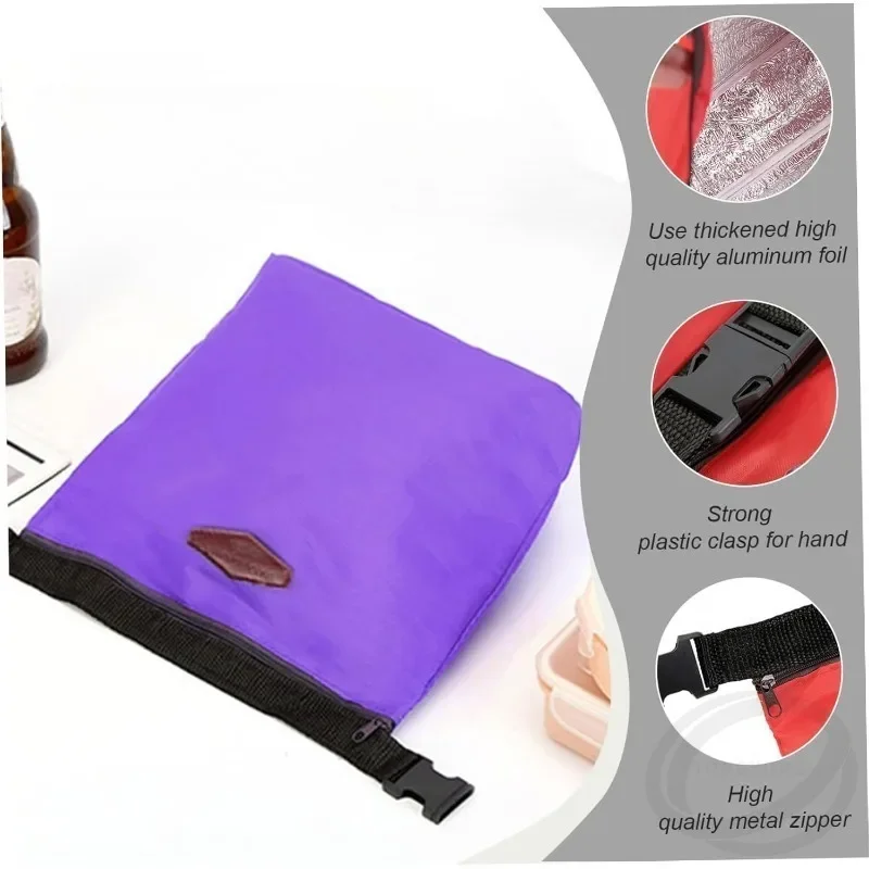 1pcs Insulated Lunch Bags Leakproof Small Cooler Bag Oxford  Waterproof Thermal Bag Portable Cool Bag Camping Picnic Bento Bags
